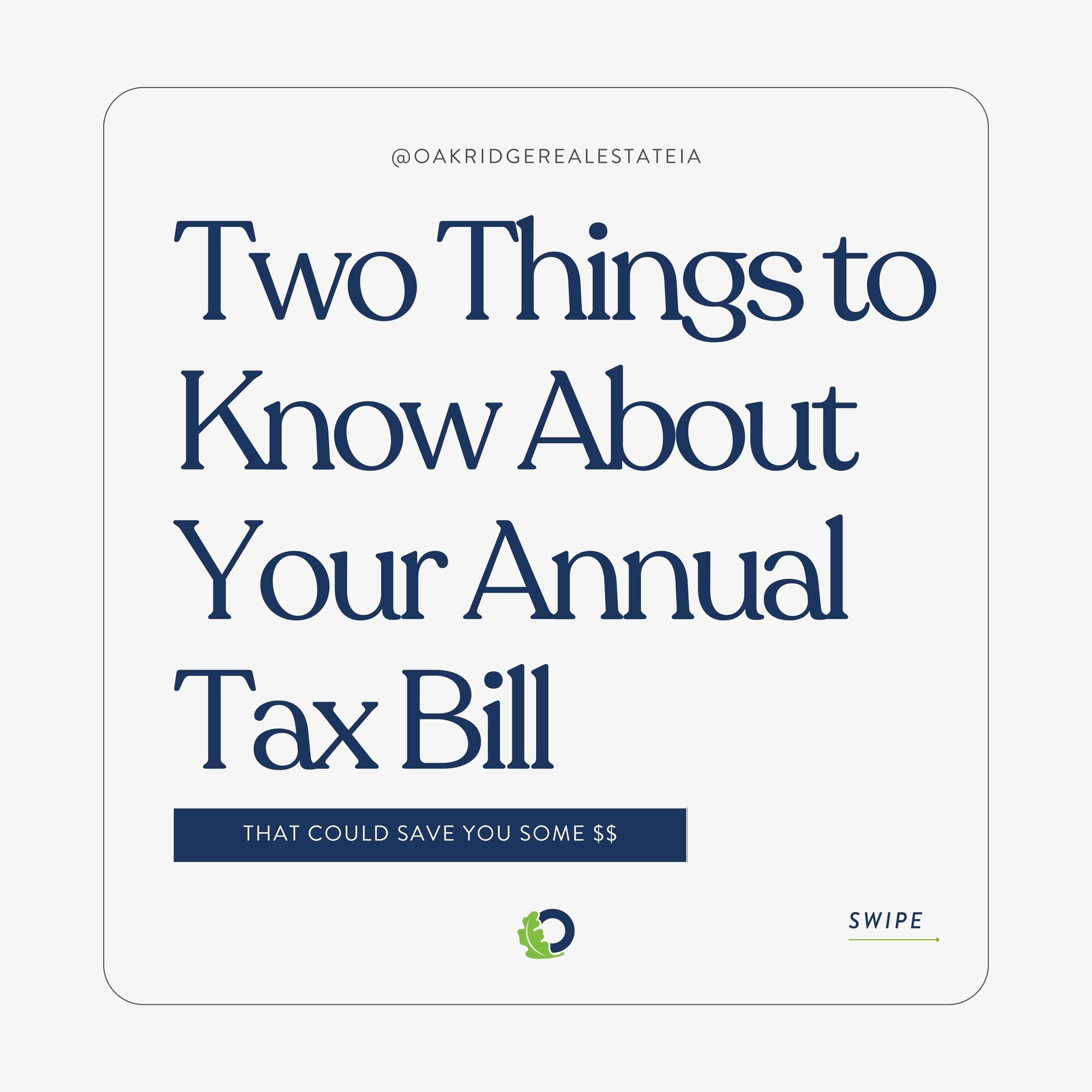 2 Things You Need to Know About Your Annual Tax Bill | Oakridge Real Estate